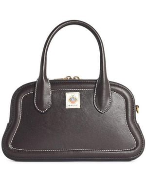 Bally Unda' Ebony Garnet Leather Bag - Black