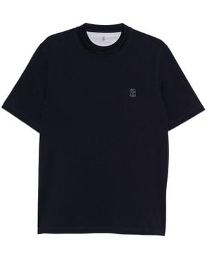Tシャツ・カットソー Brunello Cucinelli Black Stretch-Cotton T-Shirt Brunello Cucinelli Cotton Jersey Paris T-Shirt | Saks Fifth
