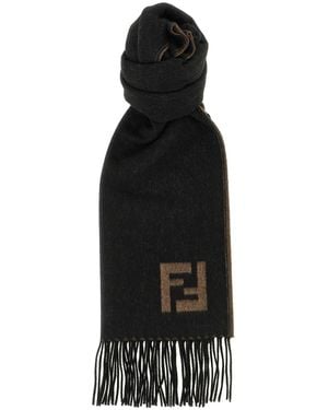 Fendi Double-Sided Scarf Scarves And Foulards - Black