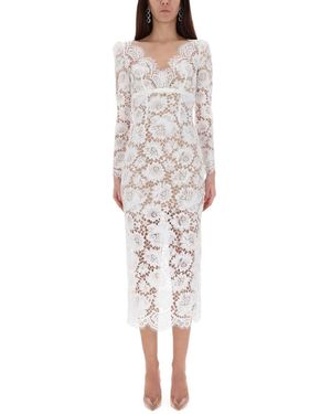 Self-Portrait Lace Midi Dress - White