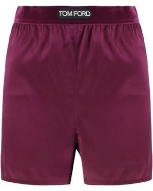 Tom Ford Silk Shorts - Purple