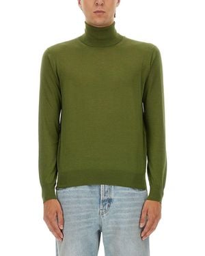 Saint Laurent Cashmere, Wool And Silk Turtleneck - Green