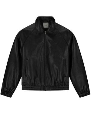 Arte' Basic Leather Jacket - Black