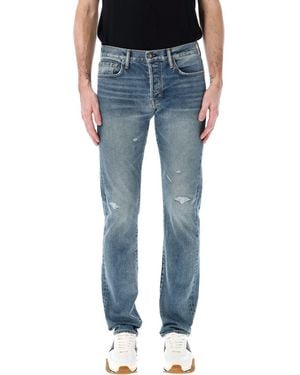 Tom Ford Rid And Repaired Denim Pants - Blue