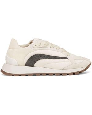 Brunello Cucinelli Suede Runners - White