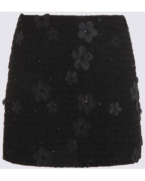 Twinset Gonne Boucle' Fiori Nero - Black
