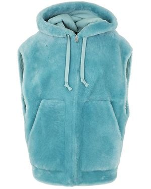 Blancha Shearling Vest - Blue