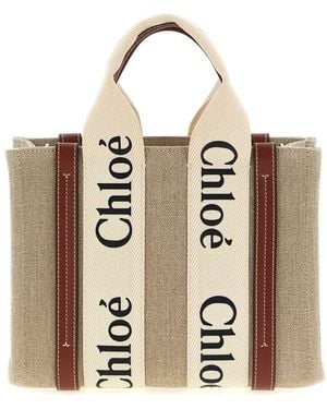 Chloé Shopping 'Woody Small' - Natural