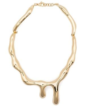 Vivynrosa "Lulu" Fluid Block Necklace Accessories - Metallic