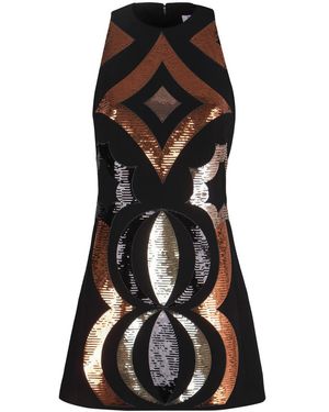 PUCCI Sleeveless Dress With Embroidery Necklaces - Black
