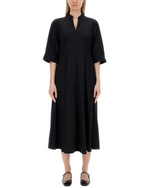 Aspesi Pleated Long Dress - Black
