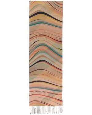 Paul Smith "Dusky Swirl" Scarf - Natural