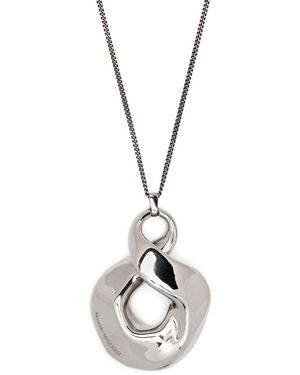 McQueen Oversize-Pendant Necklace - Metallic