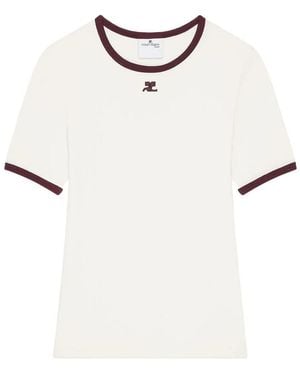 Courreges Heritage Contrast T-shirt Clothing - White