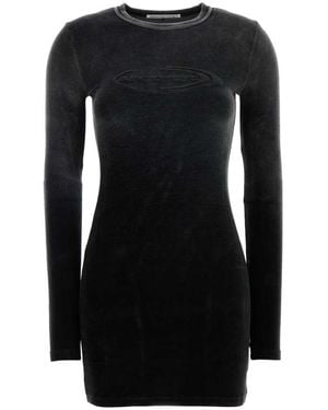 T By Alexander Wang Stretch Terry Fabric Mini Dress - Black