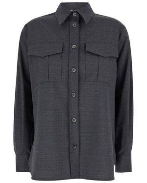 P.A.R.O.S.H. Shirt With Classic Collar - Black