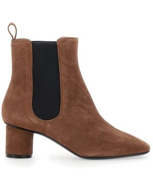 Pollini Ankle Boots With Elastic Side Panel - Brown
