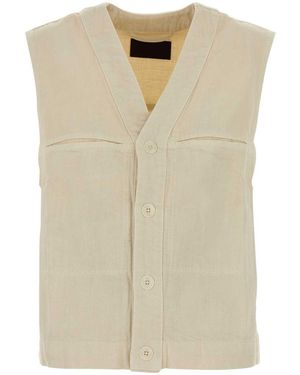Lemaire Sand Canvas Vest - Natural