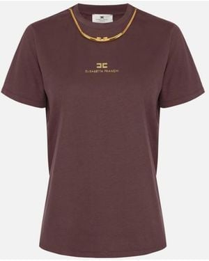 Elisabetta Franchi T-Shirts And Polos - Purple