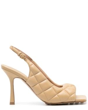 Bottega Veneta Padded Leather Slingback Sandals - Natural