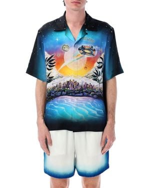 CASABLANCA La Prémonition Silk Shirt - Blue