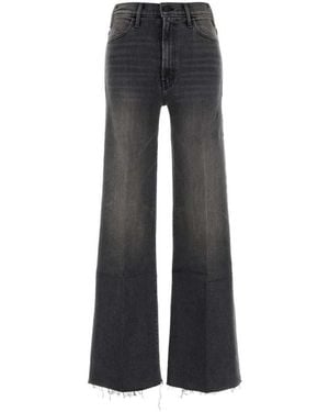Mother Charcoal Stretch Denim The Hustler Jeans - Black