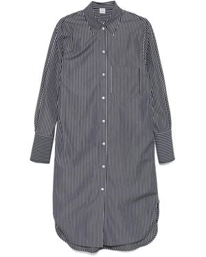 TOTEME Striped Cotton Shirtdress - Gray