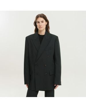1989 STUDIO Dark Double-Breasted Blazer - Black