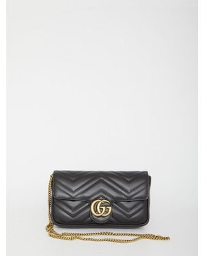 Gucci Gg Marmont Small Bag With Cardholder - Grey