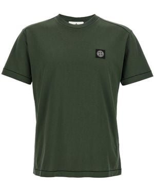Stone Island Logo Patch T-Shirt - Green