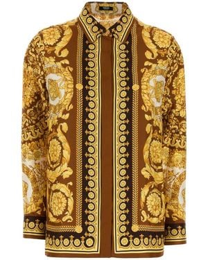 Versace 'Barocco' Shirt - Brown