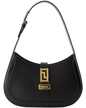 Versace Greca Goddess Small Hobo Bag - Black