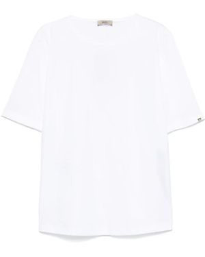 Herno Side Slits Cotton T-Shirt - White