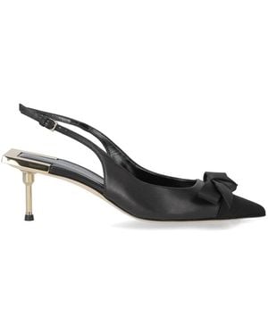 Elisabetta Franchi Slingback Pump With Bow - Black
