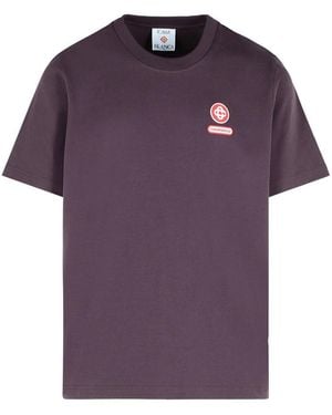 CASABLANCA Plum Cotton T-Shirt - Purple