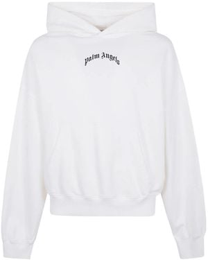 Palm Angels Sweatshirt Hooded - White