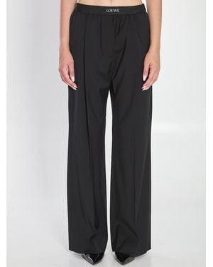 Loewe Wool Trousers - Black