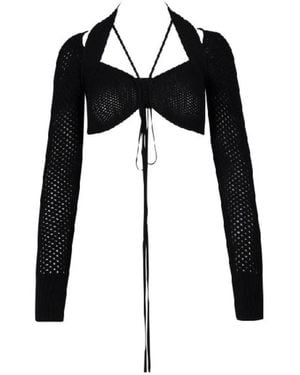 ANDREADAMO Fishnet-knit Bra With Strappy Details Clothing - Black
