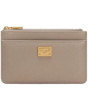 Dolce & Gabbana Leather Card Holder - Natural