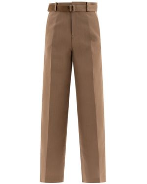 Sacai Tailored Belted Pants - Brown