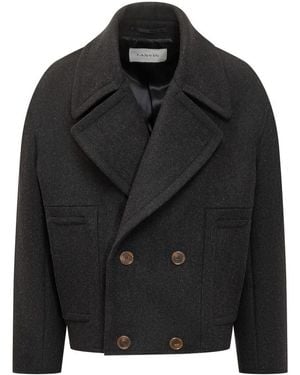 Lanvin Short Peacoat - Black