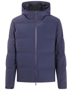 Herno New Impact Hooded Short Down Jacket - Blue
