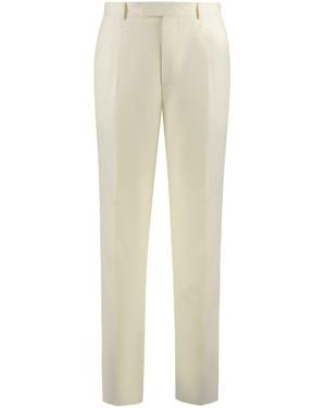 ZEGNA Tailored Wool Trousers - Natural