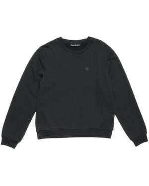 Acne Studios Logo Cotton Sweatshirt - Black