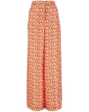 Versace Holiday Wide Leg Trouser - Orange
