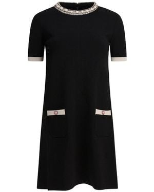 Valentino Garavani Embellished Choker Dress - Black