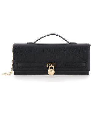 Michael Kors 'Hamilton Moderne' Clutch With Padlock Detail On The Front - White