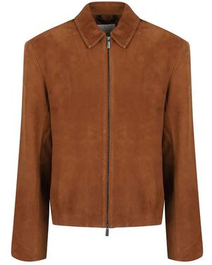 Calvin Klein Leather Jackets - Brown