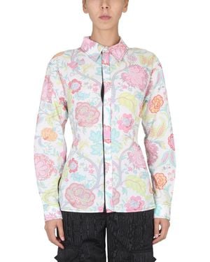 Marine Serre Floral Print Shirt - White