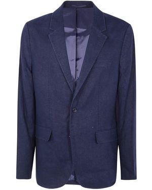 Michael Kors Linen Notch Blazer - Blue